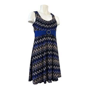Perception Petite Women's Multicolored Fully Lined Dress Size P/S